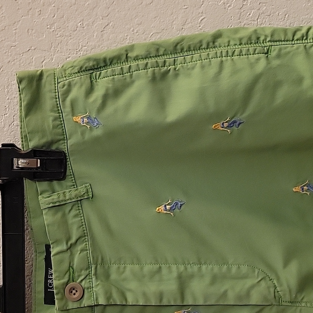 J. Crew Flat Front Shorts - Green - 33w - Picture 3 of 13